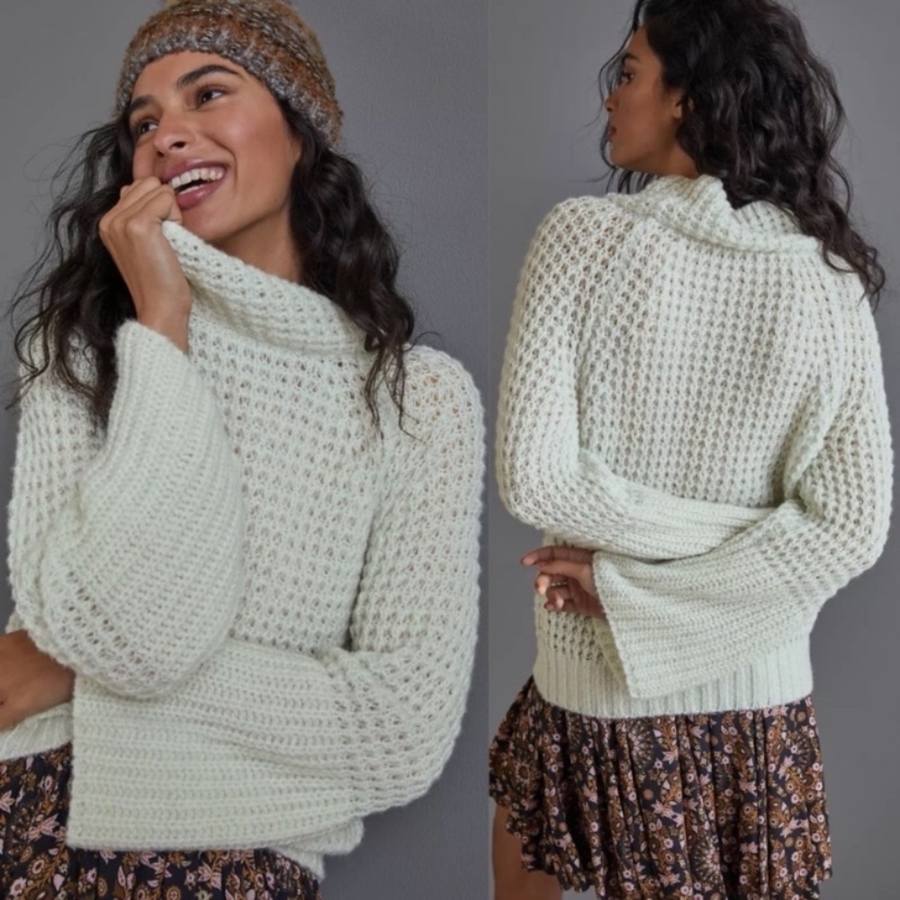 Anthropologie Cream Knit Sweater